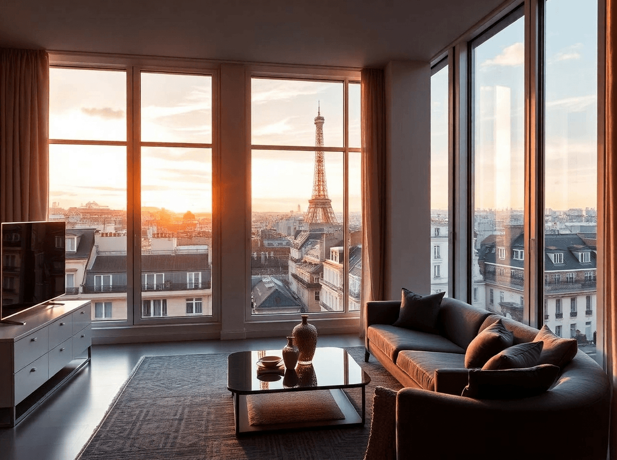 Apartament de închiriat cu vedere spre Paris